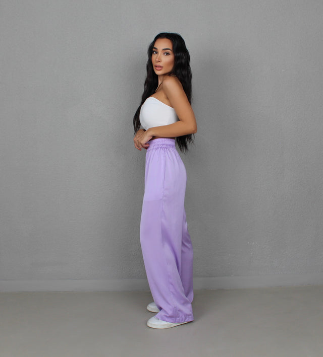 LAVENDER SILK TROUSERS
