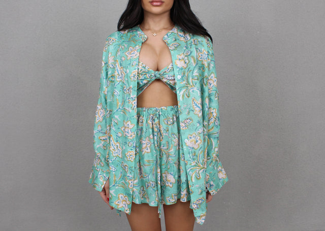 JAIPUR AQUA OVERSIZED SHIRT