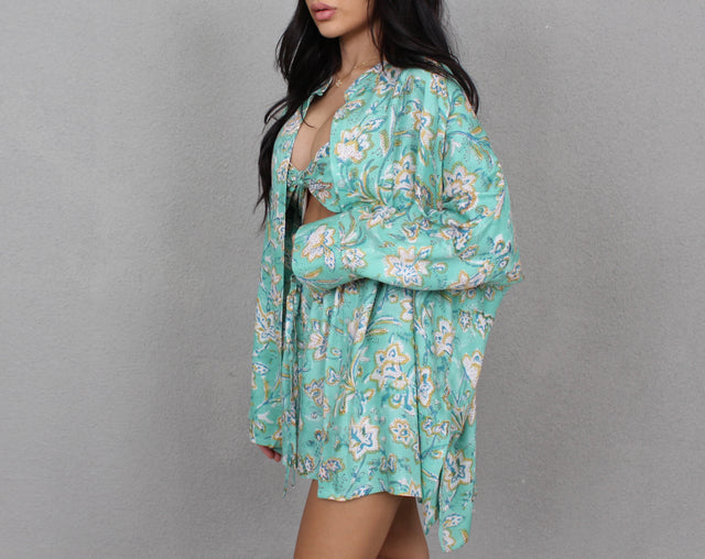 JAIPUR AQUA OVERSIZED SHIRT