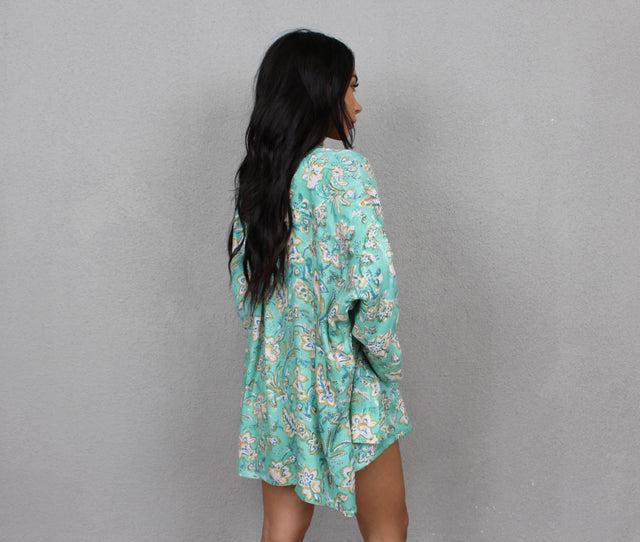 JAIPUR AQUA OVERSIZED SHIRT