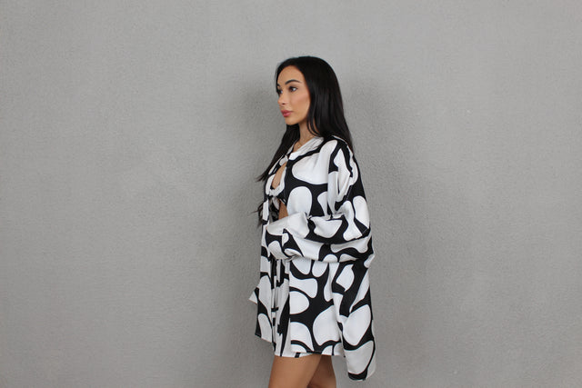 GIRAFFE SILK OVERSIZED SHIRT