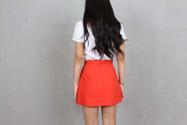 Hot Cheetos Box Pleat Mini Skirt
