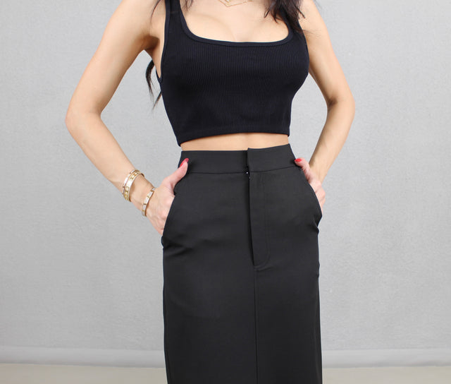 BLACK MAXI SKIRT