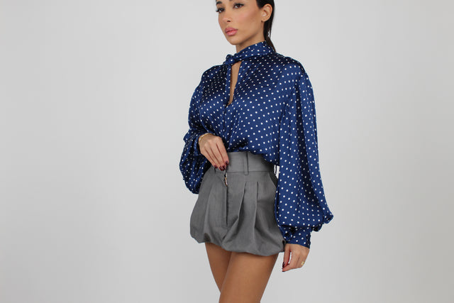 PUFFBALL CHARCOAL SKORT