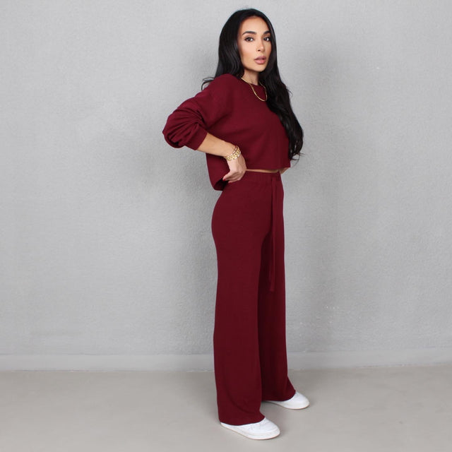 BORDEAUX KNIT TROUSERS