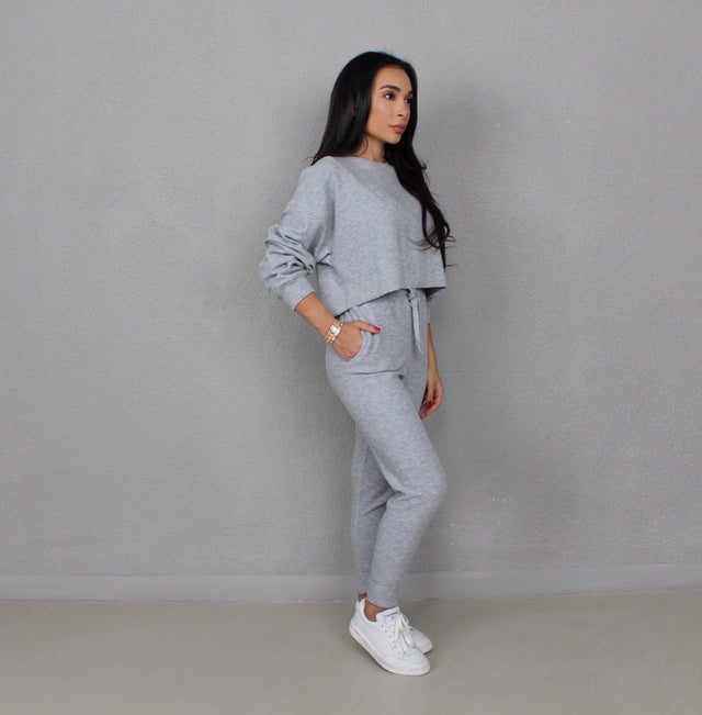 GREY KNIT SWEATPANTS