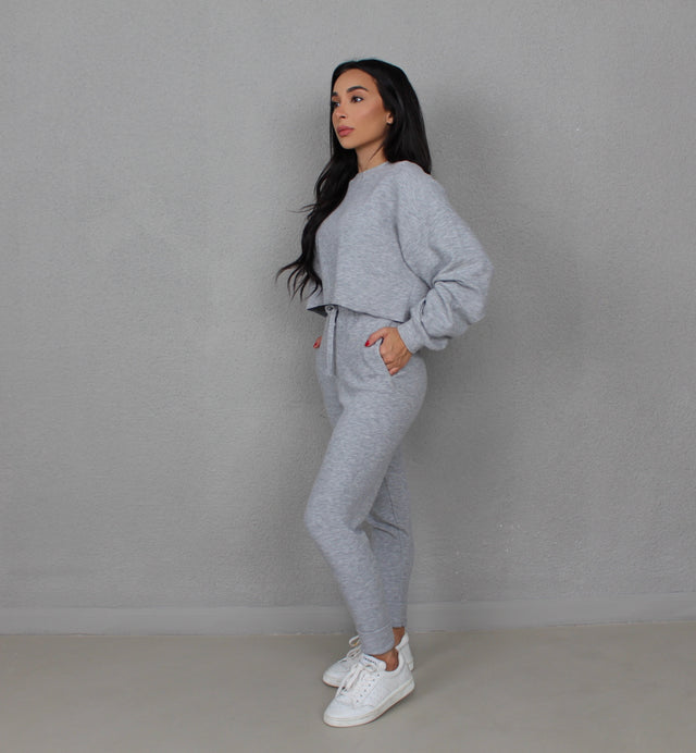 GREY KNIT SWEATPANTS