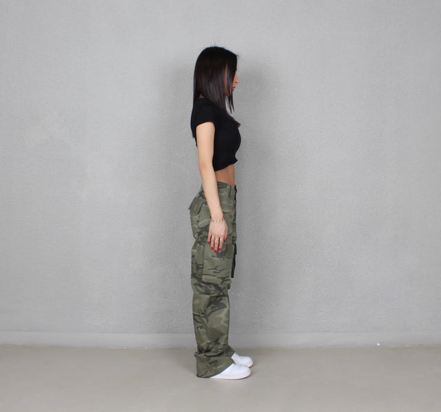 EPTM Camo Pocket Khaki Flare Pants