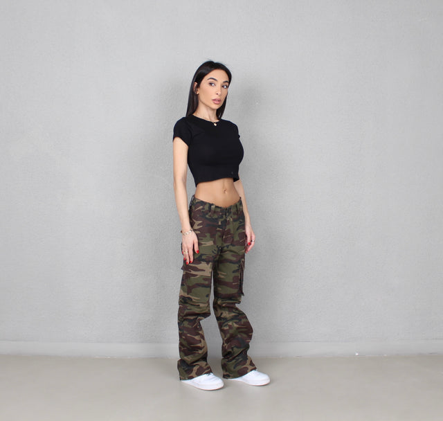 DARK CAMO CARGO PANTS PETITE THE BRAND