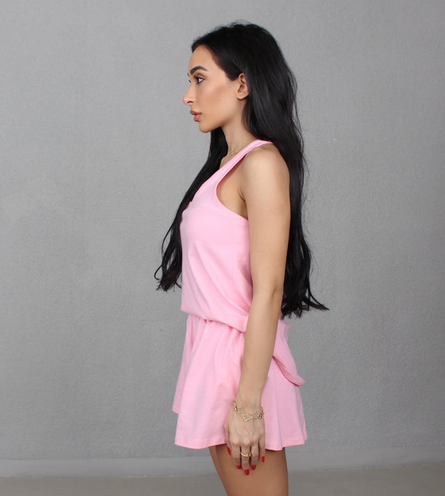 BABY PINK COTTON JERSEY TANK TOP