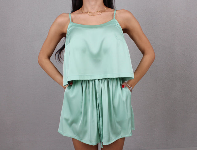 SEAFOAM SILK SHORTS