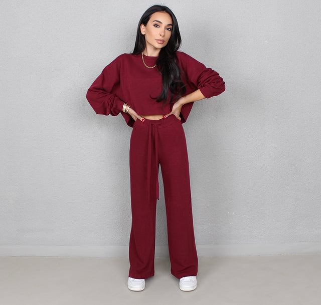 BORDEAUX KNIT TROUSERS