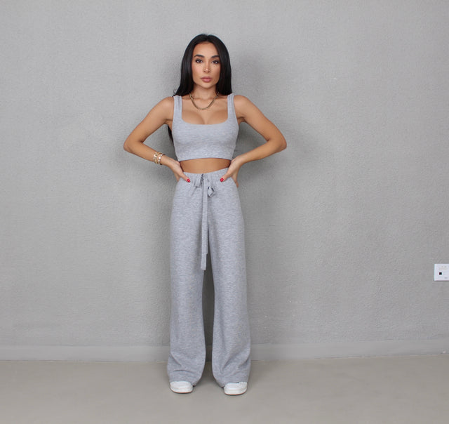 GREY KNIT TROUSERS