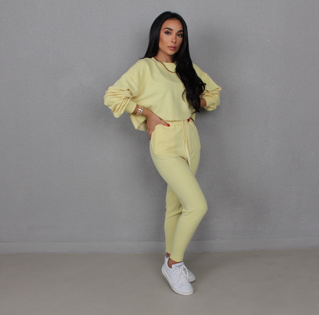 LEMON KNIT SWEATPANTS