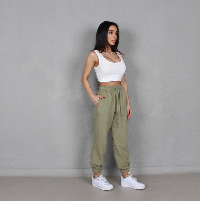 OLIVE GREEN SWEATPANTS