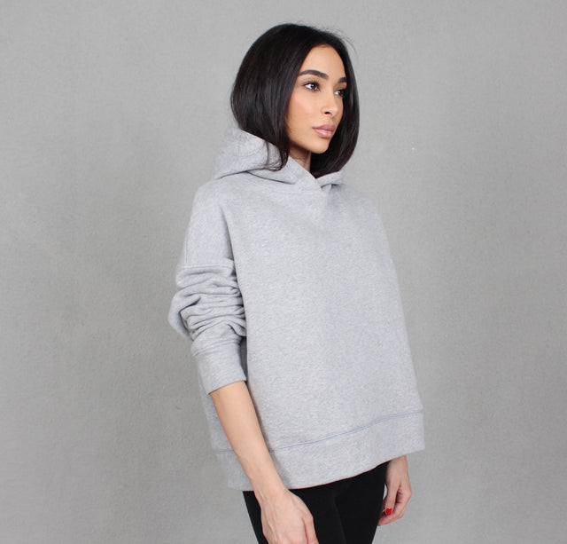 GREY HOODED SWEATSHIRT