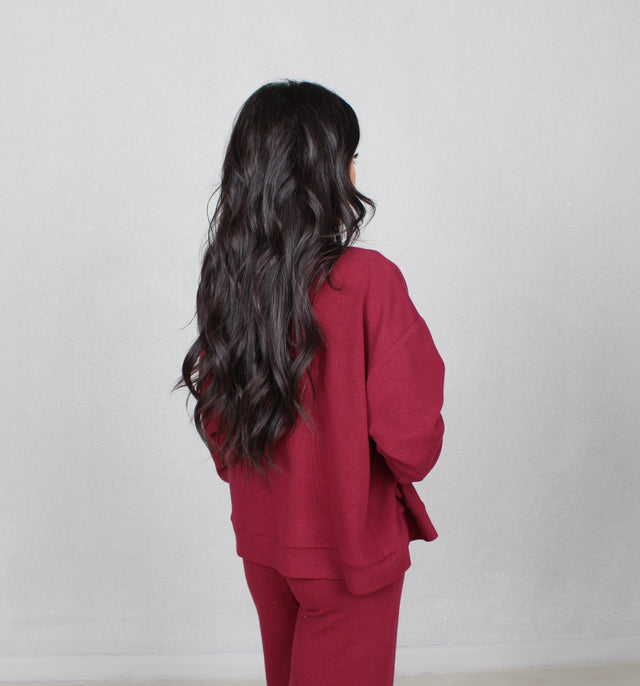 BORDEAUX KNIT CARDIGAN