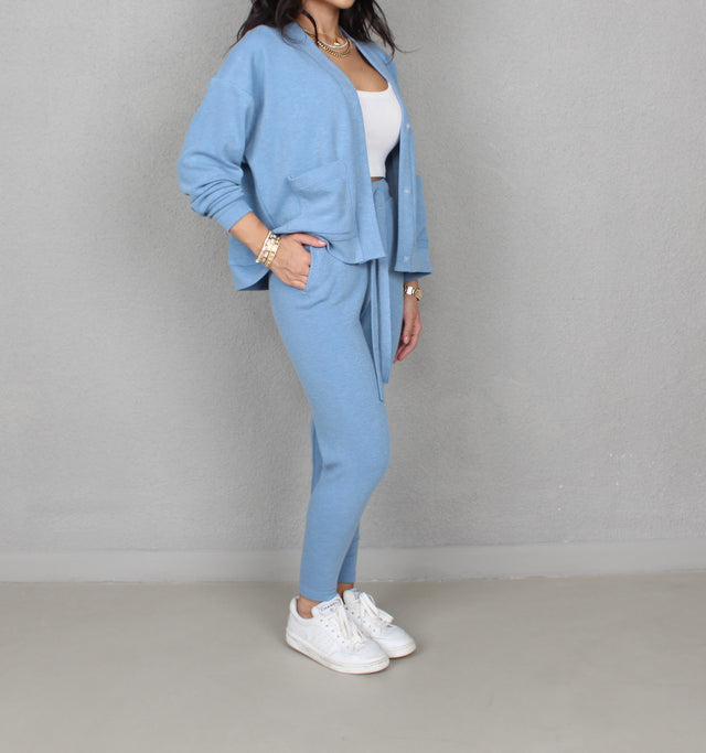 BABY BLUE KNIT SWEATPANTS