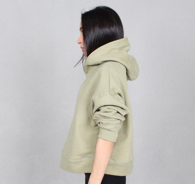 OLIVE GREEN HOODED SWEATSHIRT